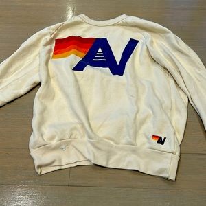 AVIATOR NATION LOGO SWEATSHIRT - VINTAGE WHITE